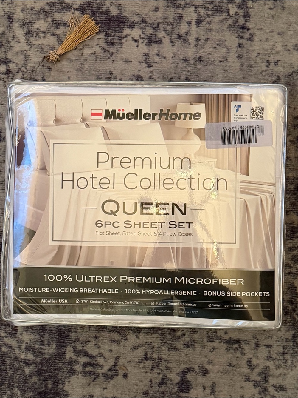 Mueller Home Premium Hotel Collection Queen Sheet Set - White